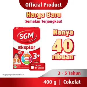 Promo Harga SGM Eksplor 3+ Susu Pertumbuhan Coklat 400 gr - Indomaret