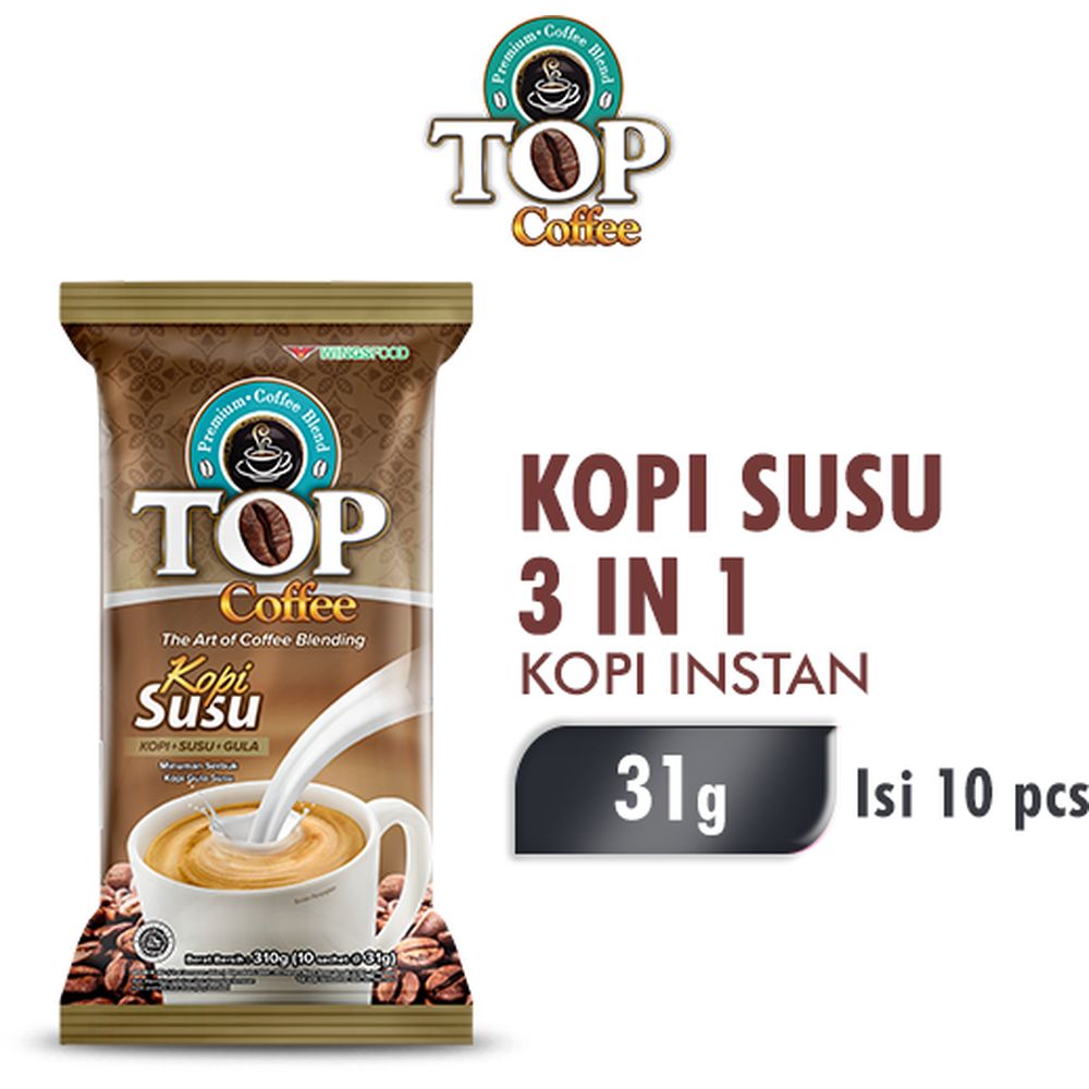 Jual Top Coffee Kopi  Gula Susu 3 In 1 10X31g KlikIndomaret