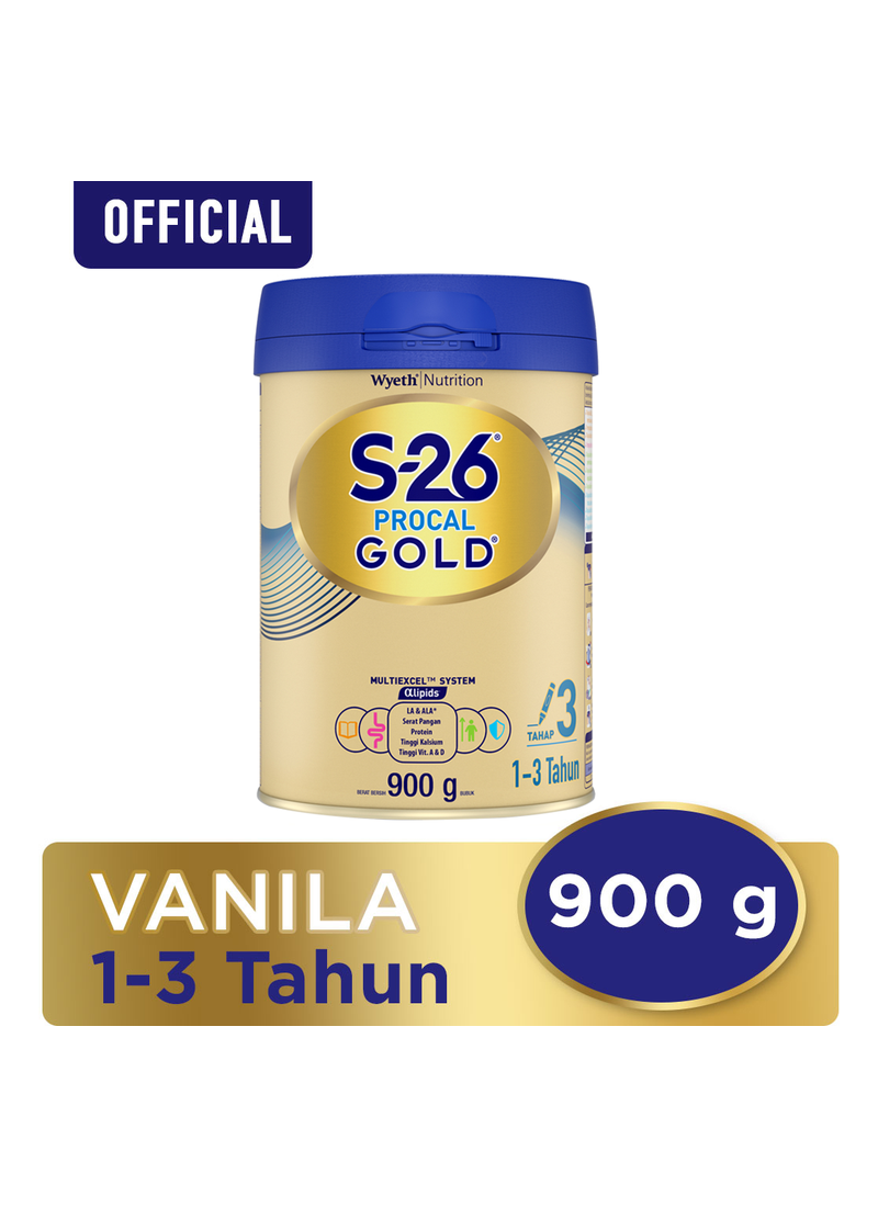 S 26 Procal Gold Susu Bubuk Pertumbuhan 3 Vanilla 900g Klikindomaret