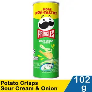 Promo Harga Pringles Potato Crisps Sour Cream & Onion 107 gr - Indomaret