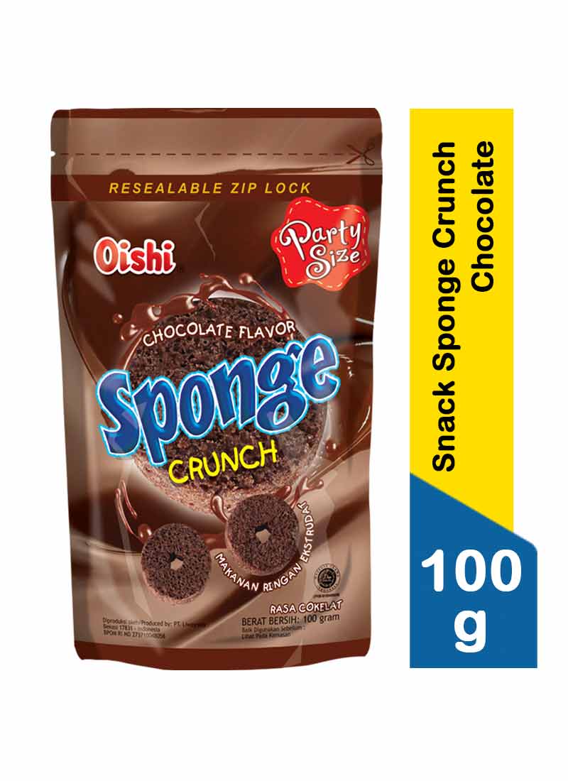 Oishi Snack Sponge Crunch Chocolate Pch 120G KlikIndomaret