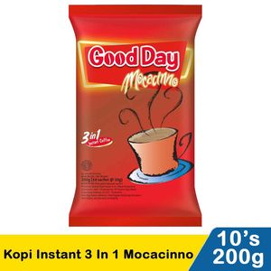 Promo Harga Good Day Instant Coffee 3 in 1 Mocacinno per 10 sachet 20 gr - Indomaret