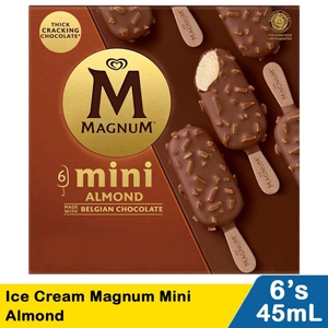 Promo Harga Walls Magnum Mini Almond per 6 pcs 45 ml - Indomaret