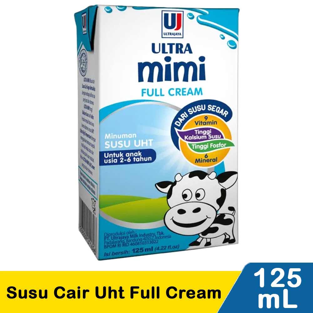 Ultra Mimi Susu Cair Uht Full Cream Tpk 125Ml KlikIndomaret