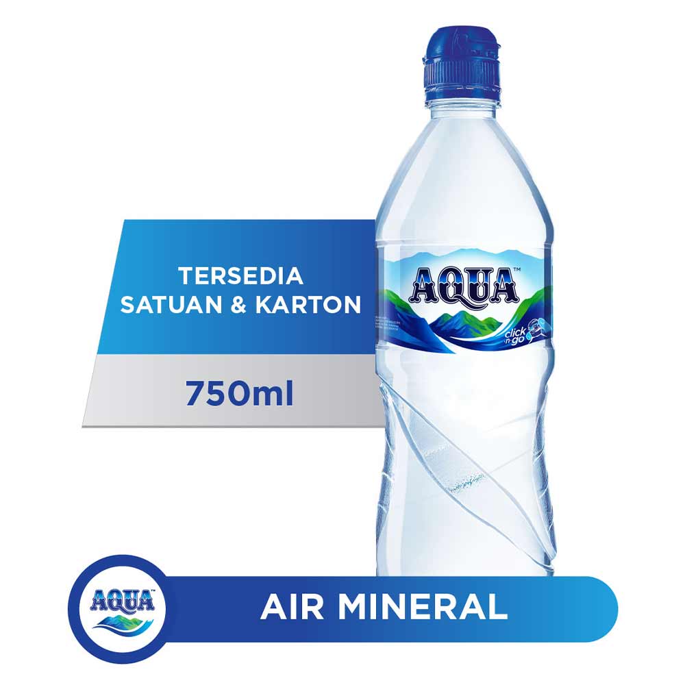 Jual Aqua Air Mineral Click N Go 750Ml | KlikIndomaret