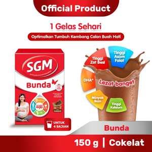 Promo Harga SGM Bunda Susu Ibu Hamil & Menyusui Cokelat 150 gr - Indomaret