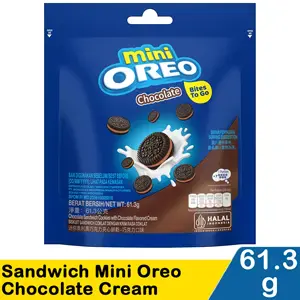 Promo Harga Oreo Mini Biskuit Sandwich Chocolate 61 gr - Indomaret