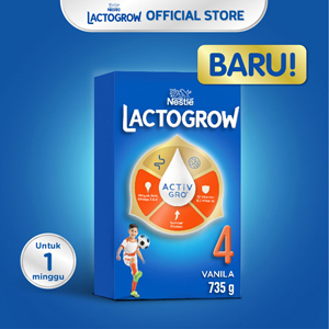 Promo Harga Lactogrow 4 Susu Pertumbuhan Vanila 750 gr - Indomaret