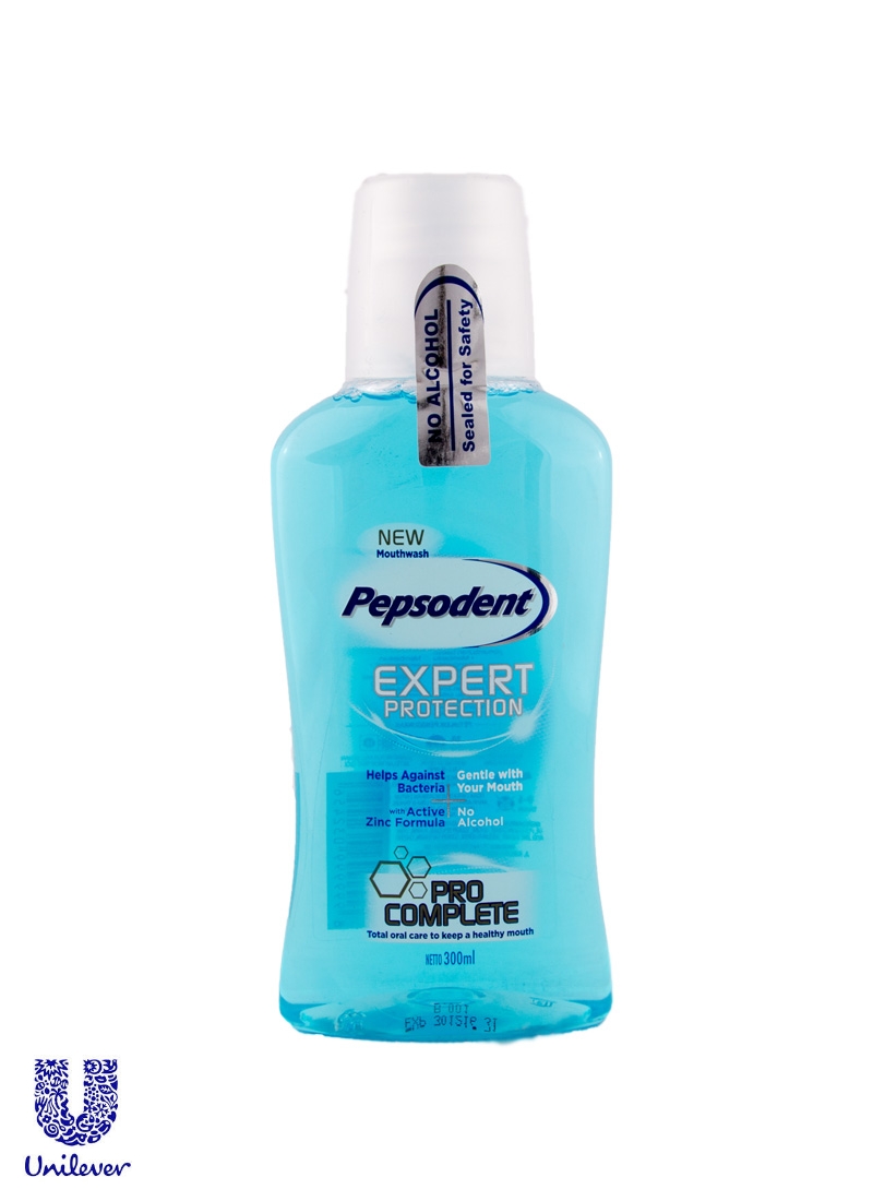 Pepsodent Mouthwash Pro Complete 300mL | KlikIndomaret