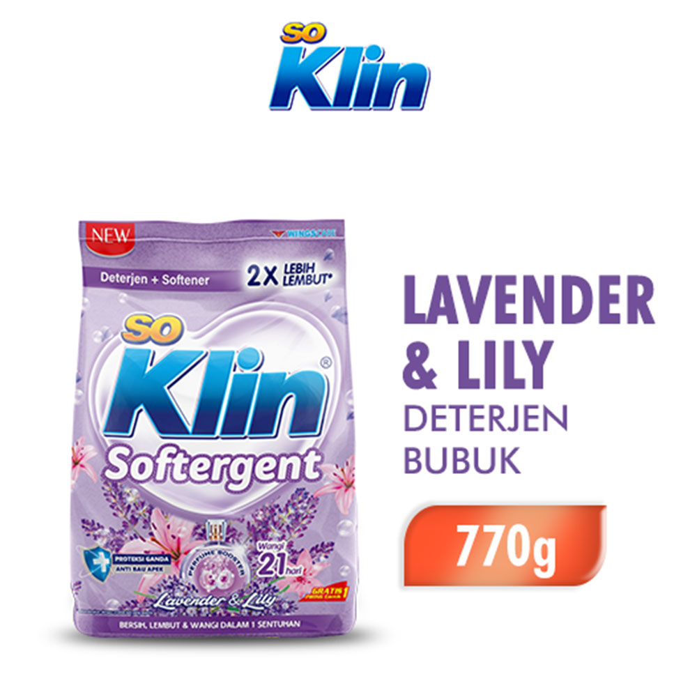 So Klin Softergent Powder Purple Lavender 800G KlikIndomaret