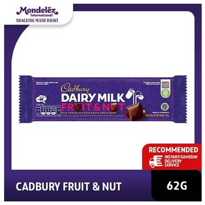 Promo Harga Cadbury Dairy Milk Fruit & Nut 62 gr - Indomaret