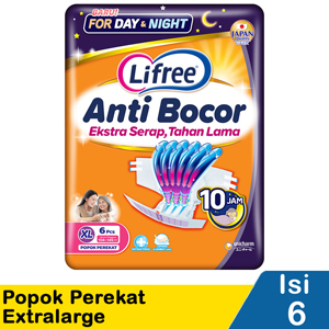 Promo Harga Lifree Popok Perekat Menyerap dan Kering XL6 6 pcs - Indomaret