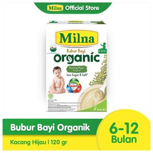 Promo Harga MILNA Bubur Bayi Organic Kacang Hijau 120 gr - Indomaret