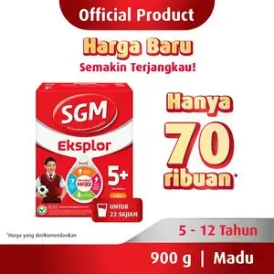 Promo Harga SGM Eksplor 5+ Susu Pertumbuhan Madu 900 gr - Indomaret