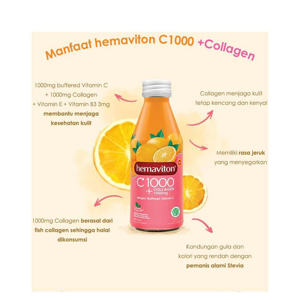 Hemaviton Health Drink C1000 Collagen Orange Btl 150ml Klikindomaret
