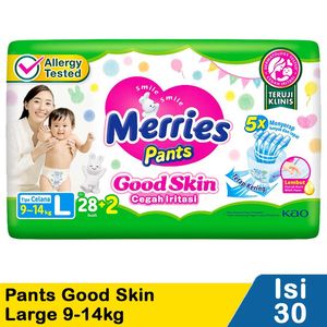 Promo Harga Merries Pants Good Skin L30 30 pcs - Indomaret