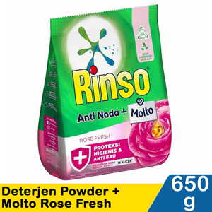 Promo Harga Rinso Anti Noda Deterjen Bubuk + Molto Pink Rose Fresh 770 gr - Indomaret