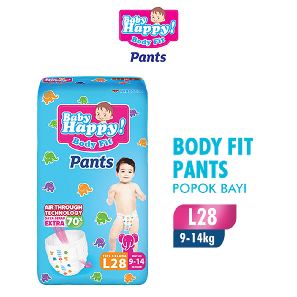 Baby Happy ! Baby Diapers Pants 30'S Large | KlikIndomaret