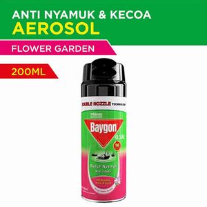 Promo Harga Baygon Insektisida Spray Flower Garden 200 ml - Indomaret