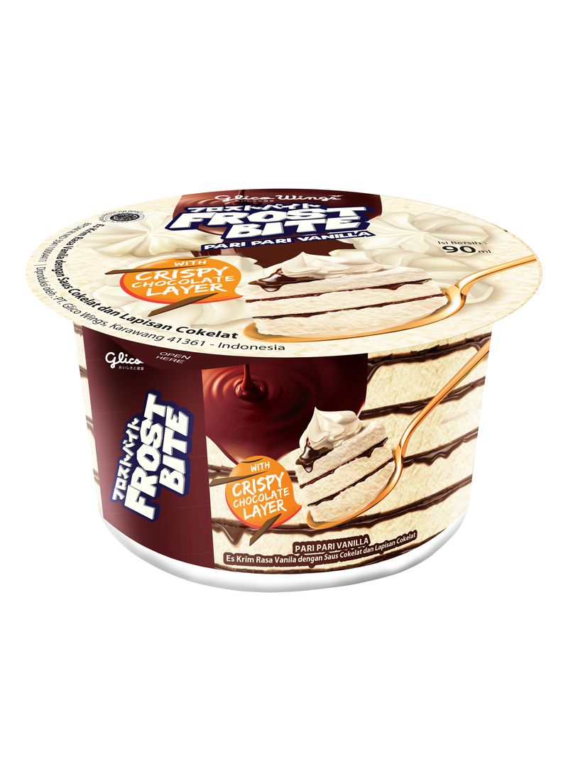 Glico Wings Ice Cream Frost Bite Pari Pari Vanilla Moca Cup 90Ml ...