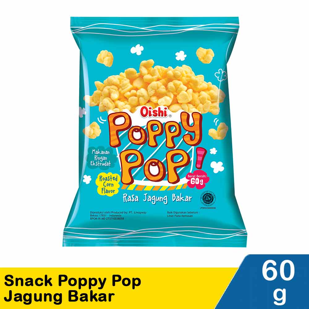 Oishi Snack Poppy Pop Jagung Bakar Pck 70G KlikIndomaret