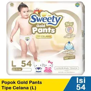 Promo Harga Sweety Gold Pants L54 54 pcs - Indomaret