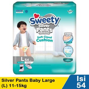 Promo Harga Sweety Silver Pants L54 54 pcs - Indomaret