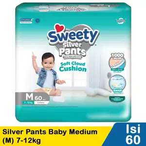 Promo Harga Sweety Silver Pants M60 60 pcs - Indomaret