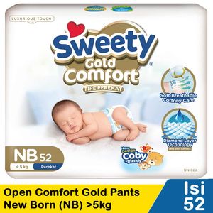 Promo Harga Sweety Comfort Gold NB52 52 pcs - Indomaret