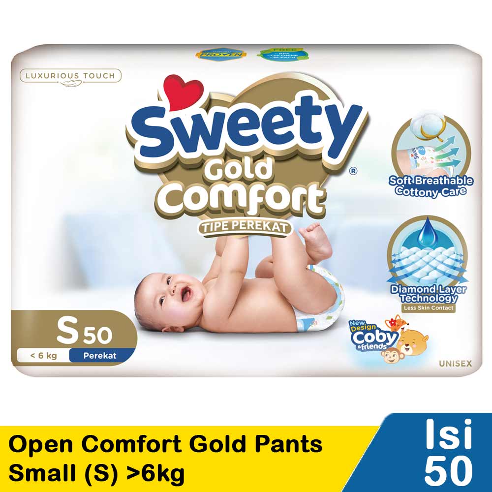 Sweety Open Comfort Gold 50 s Small KlikIndomaret