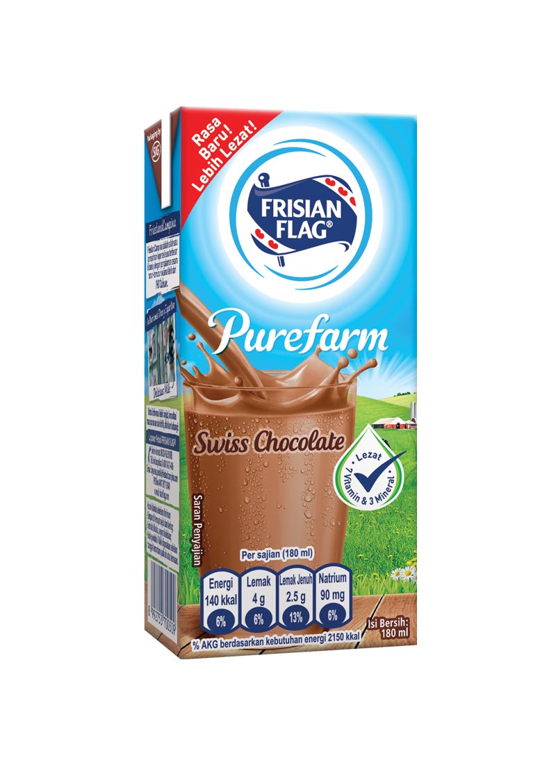 Frisian Flag Susu Cair Uht Swiss Chocolate Tpk 180Ml 