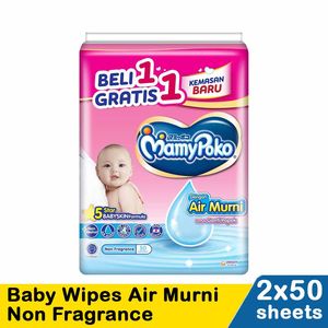 Promo Harga Mamy Poko Baby Wipes Reguler - Fragrance 52 pcs - Indomaret