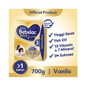 Promo Harga Bebelac 3 Gold Susu Pertumbuhan Vanilla 700 gr - Indomaret