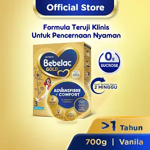 Promo Harga Bebelac 3 Gold Susu Pertumbuhan Vanilla 700 gr - Indomaret