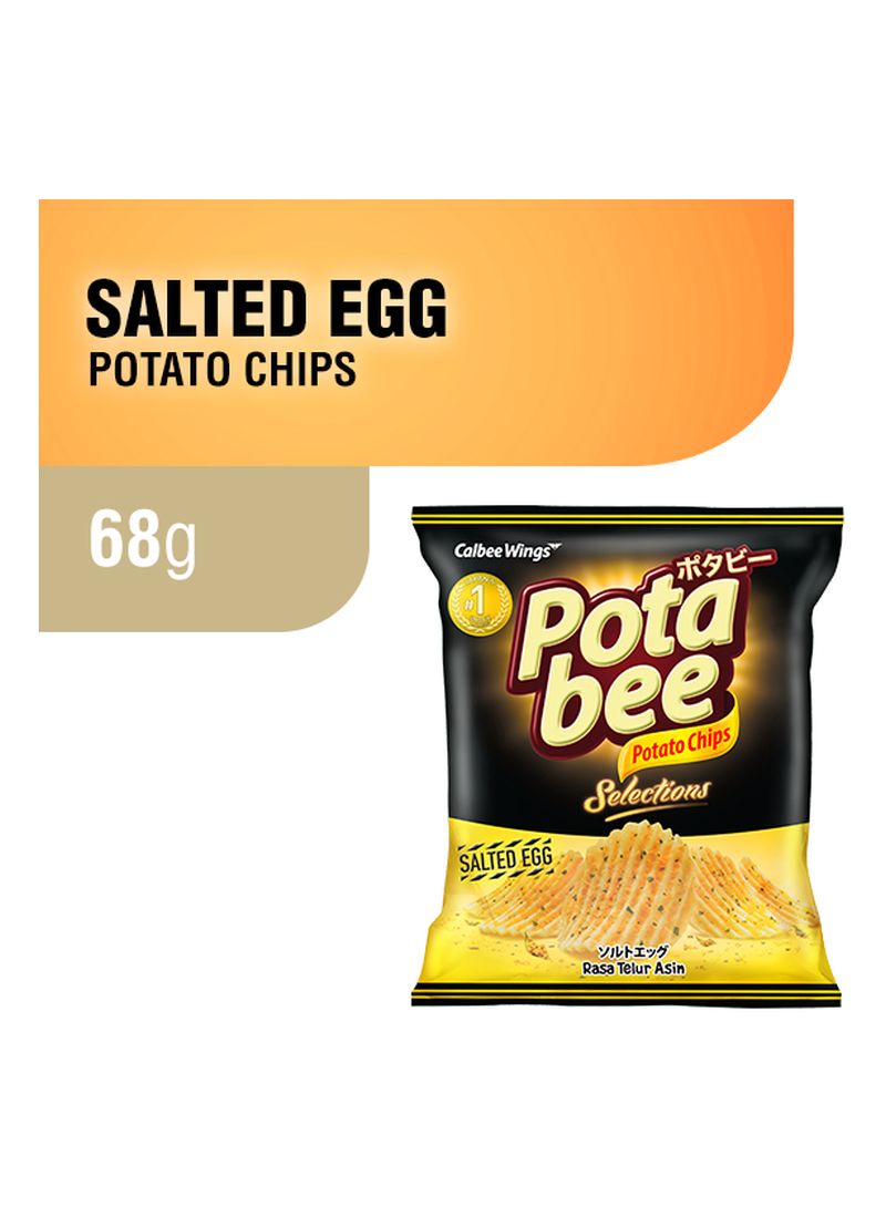 Potabee Snack Potato Chips Salted Egg 68g KlikIndomaret