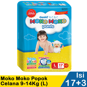 Promo Harga Genki Moko Moko Pants L17+3 20 pcs - Indomaret
