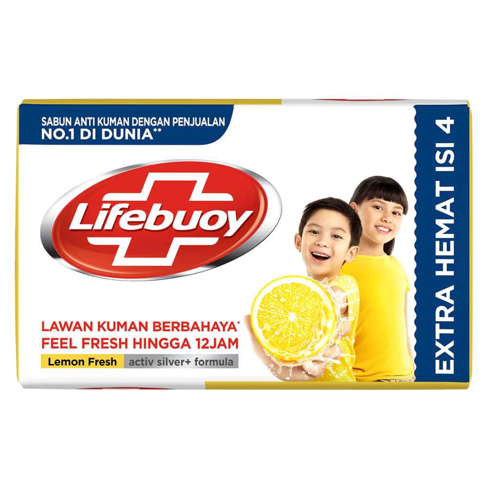 Lifebuoy Sabun Mandi Ts Lemon Fresh Bdd 4X60g KlikIndomaret
