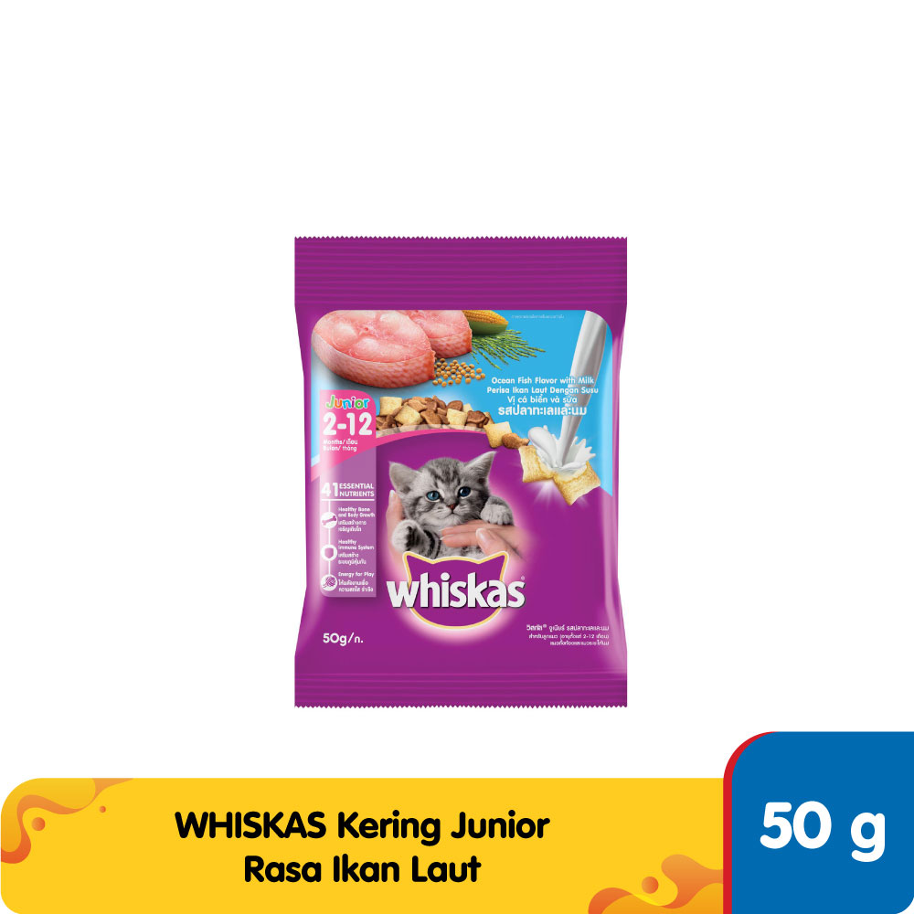 Whiskas Junior Cat  Food Kitten Ocean Fish 50g KlikIndomaret