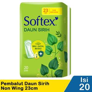 Promo Harga Softex Daun Sirih NonWing 23cm 20 pcs - Indomaret