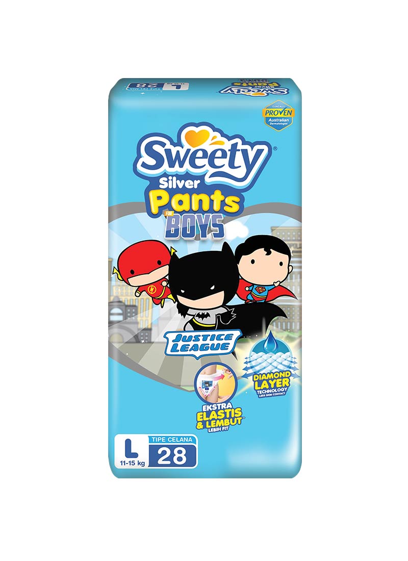 Sweety Silver Pants Boys 28'S Large | KlikIndomaret