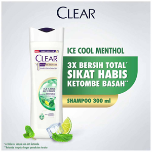 Promo Harga Clear Shampoo Ice Cool Menthol 300 ml - Indomaret