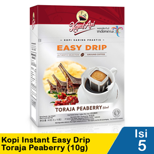 Promo Harga KAPAL API Kopi Easy Drip Toraja Peaberry per 5 pcs 10 gr - Indomaret