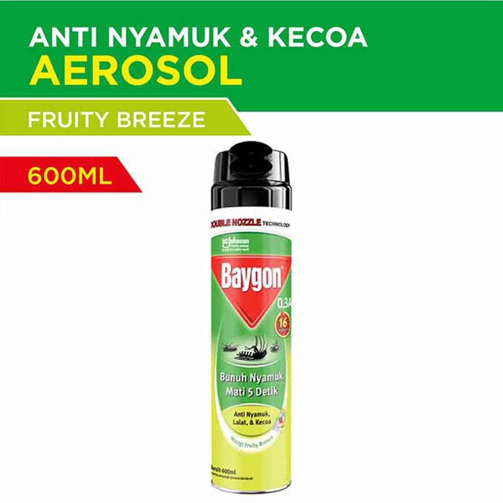 Baygon Insektisida Spray Anti Nyamuk Fruity Breeze 600 