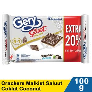 Promo Harga Gery Malkist Saluut Chocolate Coconut 105 gr - Indomaret