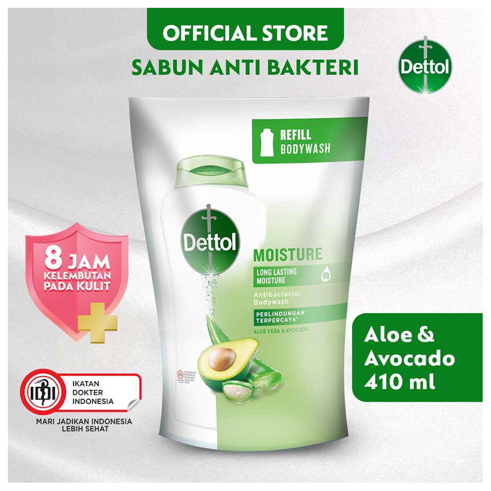  Dettol  Body Wash Anti Bakterial Aloe Vera Avocado 410g 