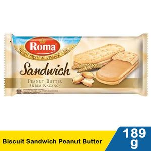Promo Harga Roma Sandwich Peanut Butter 216 gr - Indomaret