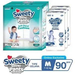 Promo Harga Sweety Silver Pants M30 30 pcs - Indomaret