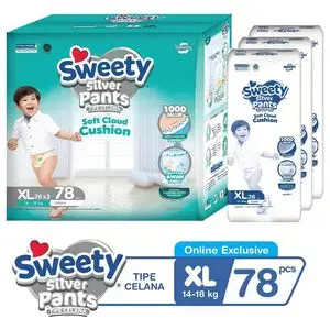 Promo Harga Sweety Silver Pants XL26 26 pcs - Indomaret