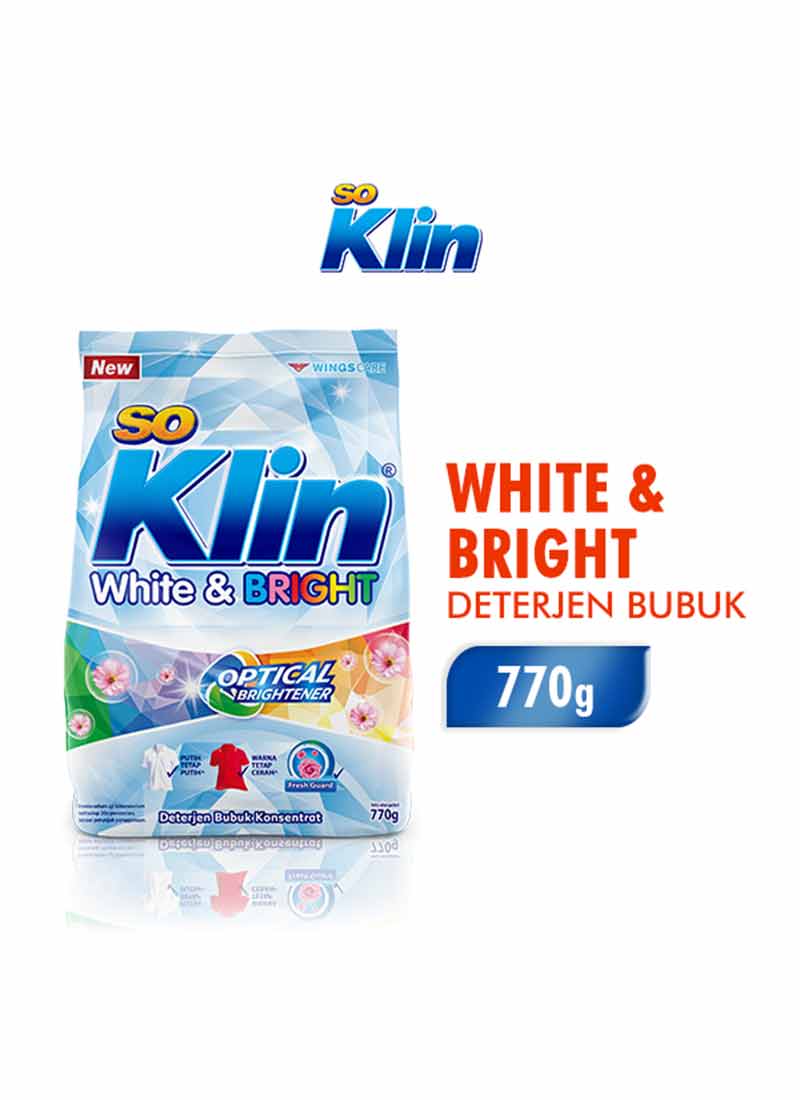  So  Klin  Detergen Powder Clean Action White Bright 770g  