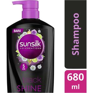 Promo Harga Sunsilk Shampoo Black Shine 680 ml - Indomaret